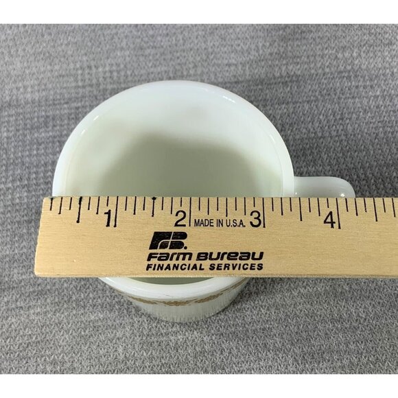 Vintage Pyrex Butterfly Gold Coffee Mugs Corning D-Handle Milk Glass Cups 4 pcs - Picture 7 of 8